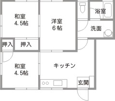 常心ハイツ2-4間取